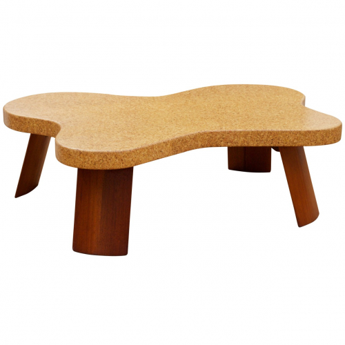 Paul Frankl cork-top coffee table, offered by Almond Hartzog