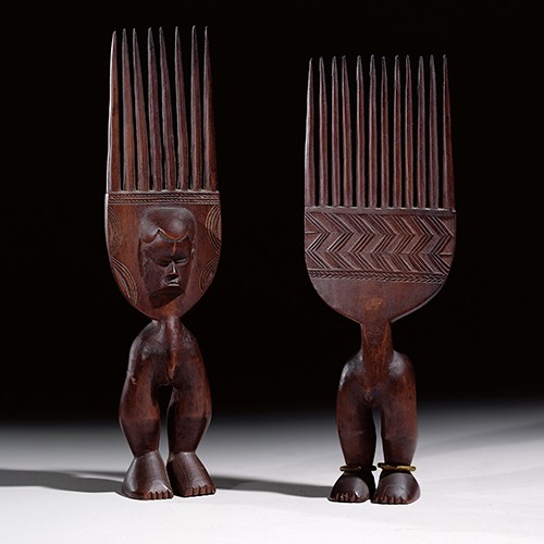 Bete or Guro male and female pair of combs