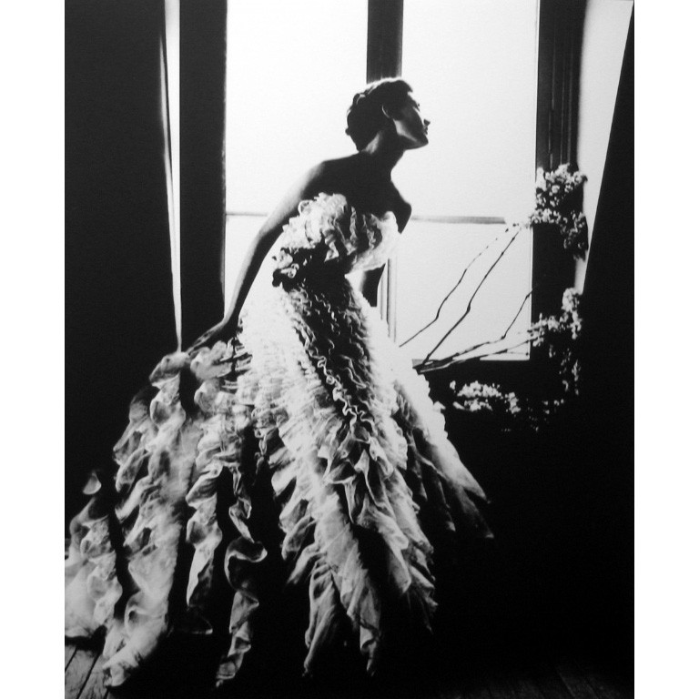 Lillian Bassman, Fantasy on the Dance Floor: Barbara Mullen in a Christian Dior Dress, Paris. Harper's Bazaar, 1949, offered by Jackson Fine Art