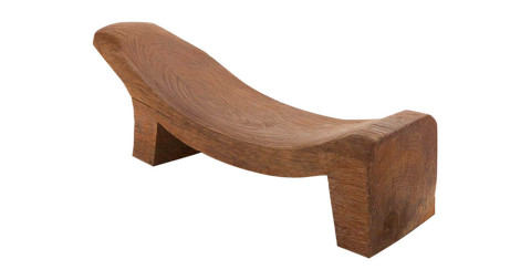 Indonesian teak bench, ca. 1920, offered by Chista