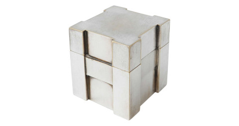 Hermés silver table lighter, ca. 1960, offered by Demosmobilia