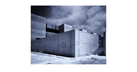 Julius Shulman photograph of Louis Kahn's Salk Institute, 1960s, offered by Sam Kaufman Gallery