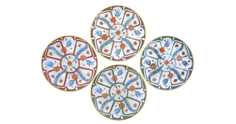 Set of made-to-order Cabana-designed dinner plates, contemporary