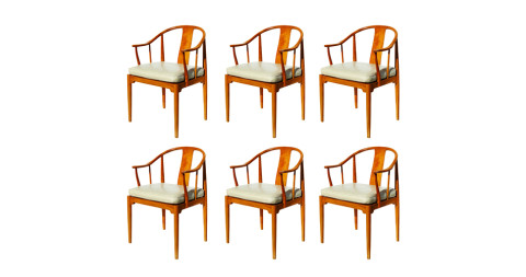 Set of six Chinese chairs by Hans Wegner, 1970s/80s, offered by Sam Kaufman Gallery