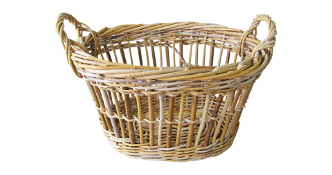 Woven-willow garden basket, 1890, offered by Nantucket House Antiques and Interior Design Studios, Inc.