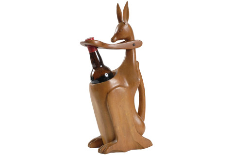 Wooden kangaroo bottle holder, ca. 1955, offered by Circa Collectables