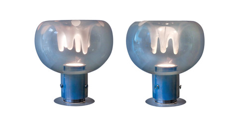 Pair of Toni Zuccheri table lamps, ca. 1970, offered by Nicholas Kilner
