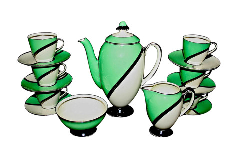 Royal Doulton coffee set, ca. 1929, offered by DecoDiva Antiques