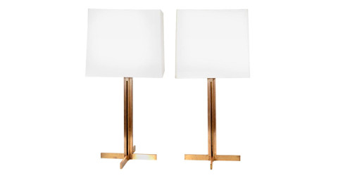 Pair of table lamps, ca. 1940, by Jacques Quinet, offered by Espace Magen