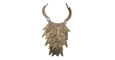 Silvana articulated gilt-metal bib necklace, 1950s, offered by Steinberg & Tolkien