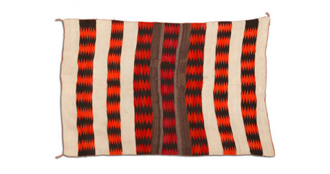 Transitional Navajo blanket/rug, 1910-20, offered by Tishu Gallery