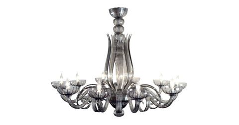 Murano glass Barbini chandelier, 1980s