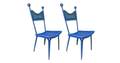 Pair of Jean Royère Chairs, 1950, offered by Galerie Andre Hayat