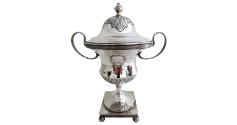 Gustavian silver sugar bowl, 18th century, offered by Laserow Antiques