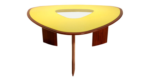  Joaquim Tenreiro Mesa Triangular dining table, 1960s, offered by Thomas Hayes Gallery