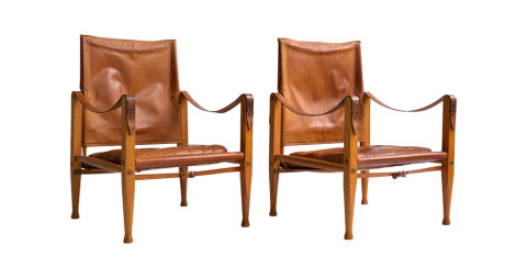 Kaare Klint Safari Chairs for Rud. Rasmussen, 1933, offered by Galleri Feldt