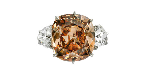Orange-brown diamond ring, 2014