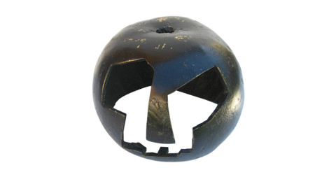 Bronze Jack-o’-lantern from the “Empty Heads Series” by Mathias Goeritz, offered by S. Julian