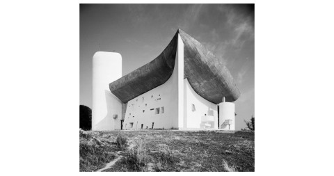 <i>Notre Dame du Haut, Ronchamp Chapel, Le Corbusier, Ronchamp, France</i>, 1955, by Ezra Stoller, offered by Yossi Milo Gallery