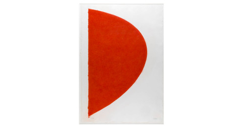 <i>Colored Paper Image IV (Red Curve)</i>, 1976, by Ellsworth Kelly, offered by Susan Sheehan Gallery