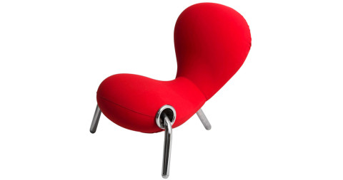 Marc Newson Red Embryo Lounge Chair, 1988, offered by MORENTZ