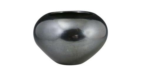 San Ildefonso black bowl, 1960, by Maria Martinez, offered by Medicine Man Gallery