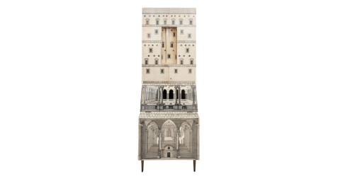 Trumeau cabinet,  ca. 1959, by Piero Fornasetti in collaboration with Gio Ponti, offered by Holly Johnson