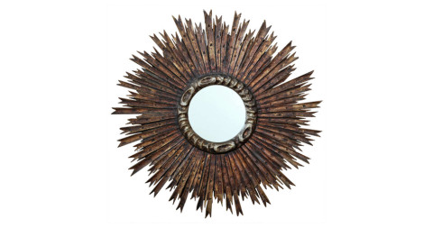 Antique sunburst mirror, 1900–1920, offered by Inessa Stewart’s Antiques & Interiors