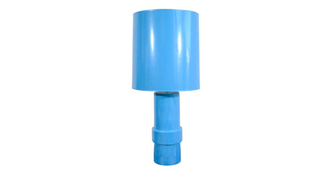 Blue-glazed ceramic table lamp, 1970s, offered by Eric Appel LLC