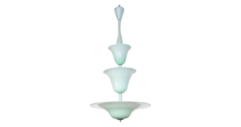 Rare Three-Tier Murano Glass Pendant by Venini, Italy 1950, offered by Michel Contessa