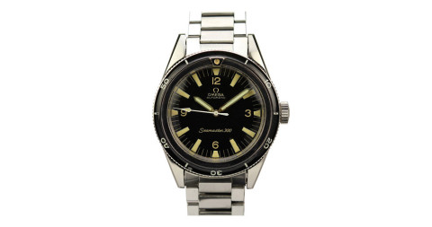 Stainless steel Omega Seamaster 300, 1960s, offered by Matthew Bain Inc.