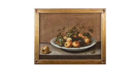 <i>Fruit Still Live in a Bowl,</i> ca. 1640, by Johannes Bouman, offered by rare object