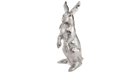 Sterling silver hare cocktail shaker, 1910, offered by Pullman Gallery
