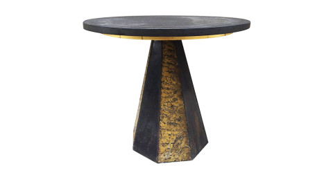 Paul Evans round slate-top table , 1960s, offered by Flavor