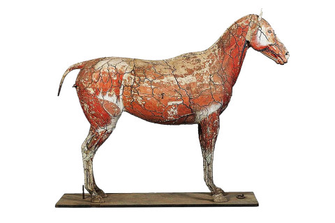 Dr. Auzoux’s full-sized papier-mâché model of a quarter horse,circa 1850s, offered by Radio Guy and Early Electrics