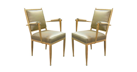 Pair of André Arbus Art Deco armchairs, 1930s, offered by Karl Kemp