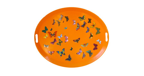 Butterfly tray table by Piero Fornasetti, offered by Orange