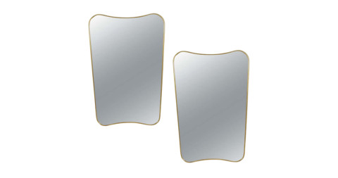 Pair of Gio Ponti mirrors from Hotel Bristol, offered by Compendio Gallery