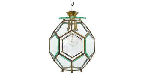 Secessionist pendant lamp in the manner of Adolf Loos, 1900, offered by Vintagerie