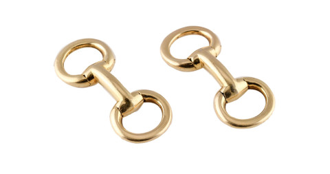 Gold Hermès horse-bit cufflinks, late-20th century, offered by Botier Inc.