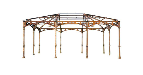 Cast- and Wrought-Iron Market Hall Frame