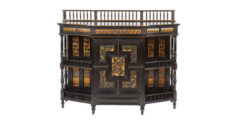 English Aesthetic Movement cabinet, ca. 1875–80, offered by James Sansum