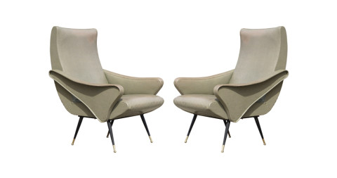 Pair of chairs, mid to late 1950s, offered by Lewis Trimble