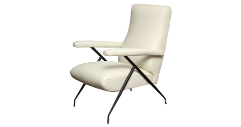 Italian Leather Chair, 1960s