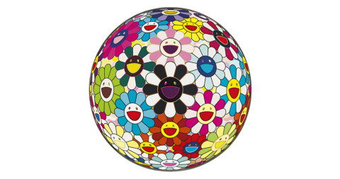 Takashi Murakami, <i>Flowerball Blood (3-D) V</i>, 2007, offered by IFAC