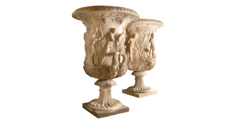 Pair of Medici vases, 19th century