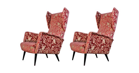 Pair of Giò Ponti for Dassi armchairs, 1950s, offered by deco xx secolo