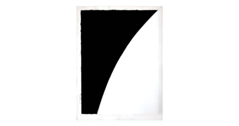 Ellsworth Kelly <i>Colored Paper Image I (White Curve with Black I)</i>, 1976, offered by Susan Sheehan Gallery