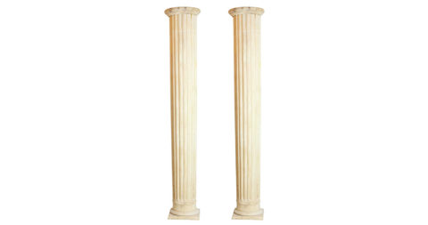 Pair of architectural pine columns, early 20th century, offered by A Custom House