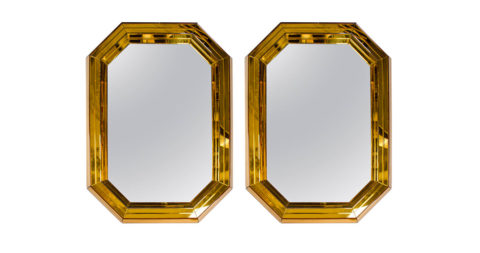 Pair of Italian mirrors, 1950s, offered by Gallery 25